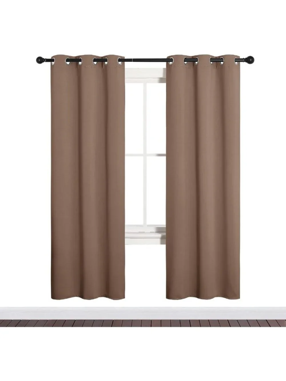 Blackout Window Curtains Set of 2, 34x72 Inch, Energy Efficient, Darkening